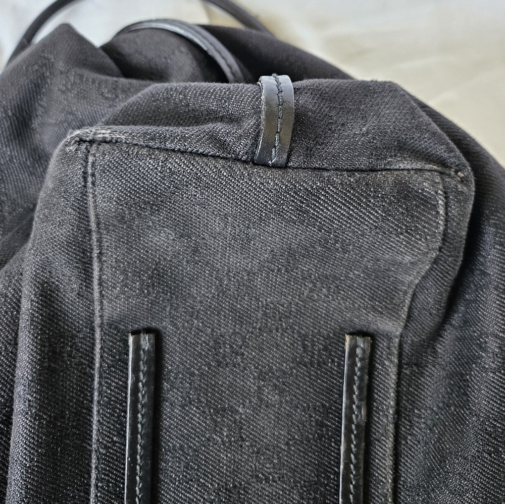 GUCCI tote black denim interlocking G Vintage - Picture 14 of 15